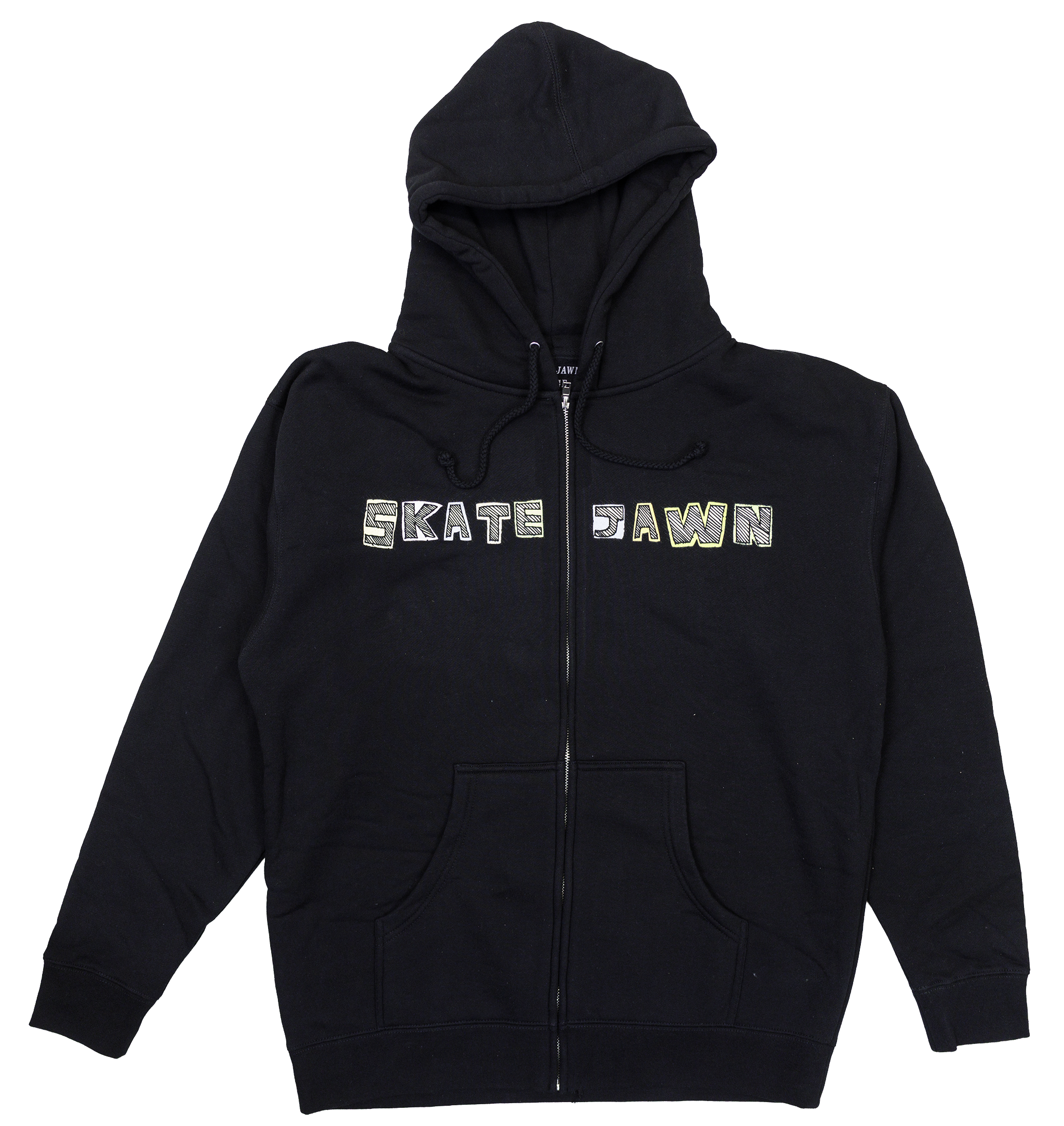 Patchwork Zip Up - Black – skatejawn