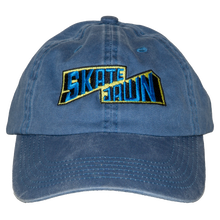 Load image into Gallery viewer, Block Letter 6 Panel Hat - Blue
