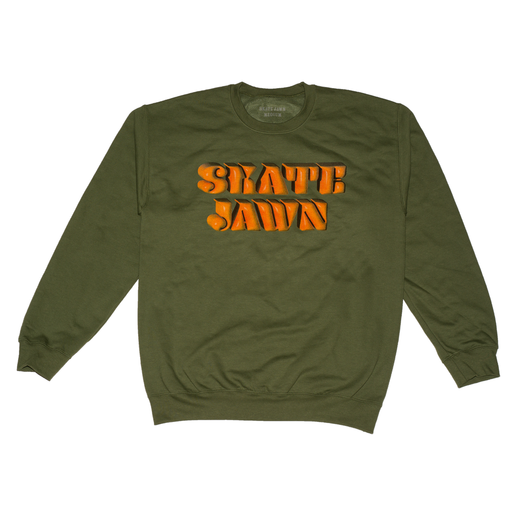 Bubble Jawn Crewneck - Olive Drab
